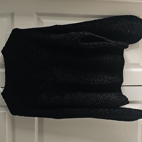 NWT Sanctuary Under the Stars Chenille Black Soft Slouchy Crewneck Sweater XL - Picture 8 of 12
